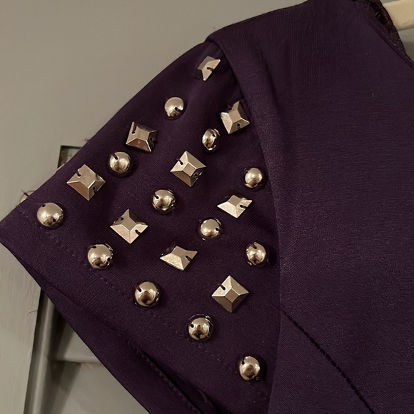 Purple studded Mini Dress - Picture 6 of 11